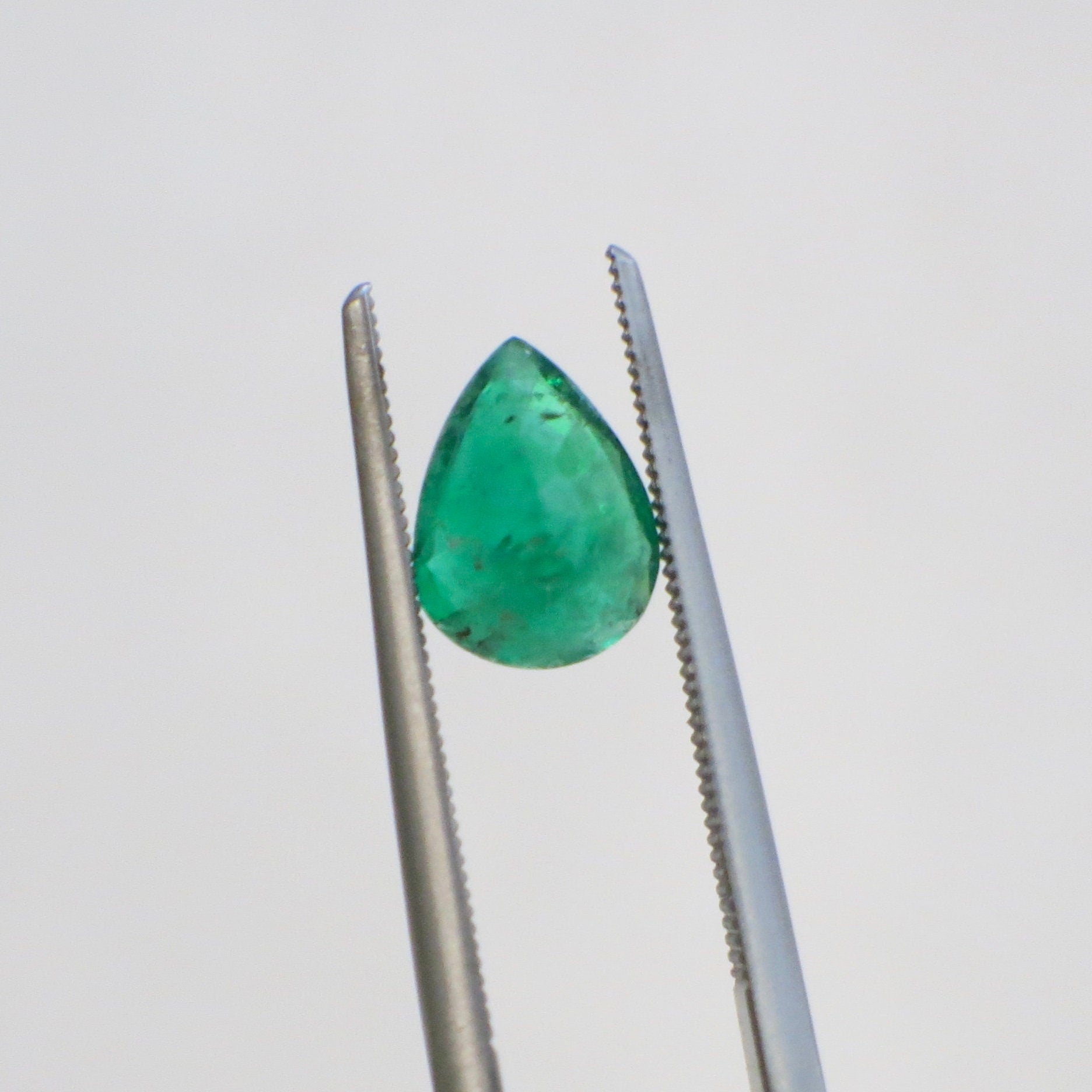 Natural Pear Cut Emerald | 0.94 Carat Loose Green Gemstone for Custom Jewelry - Black Market LLC