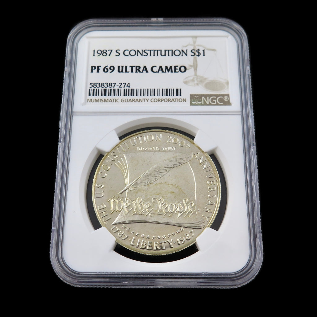 Constitution Silver Dollar 1987-S PF69 NGC Ultra Cameo