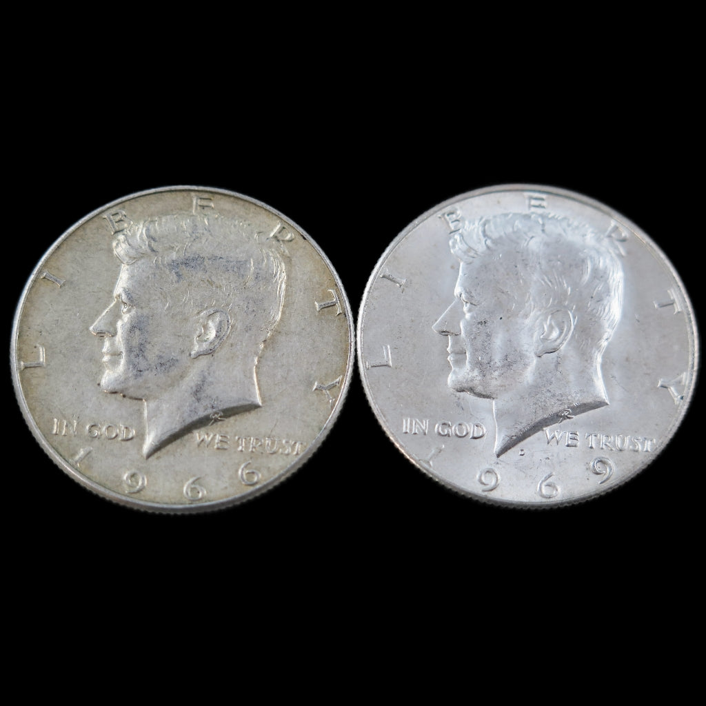 40% Silver Kennedy Half Dollars $1 Face Value (2 Coins)