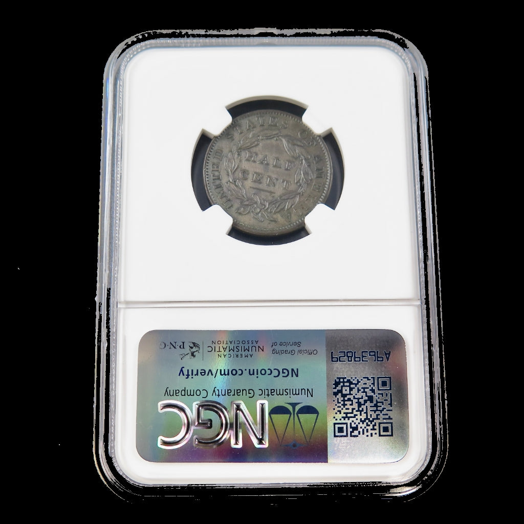 1833 Classic Head Half Cent – NGC Details – Cohen #1 Variety – Early U.S. Copper Coin - Black Market LLC