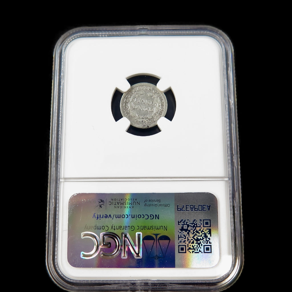 1842 Seated Liberty Half Dime – NGC VF Details – Early U.S. Silver Coin - Black Market LLC