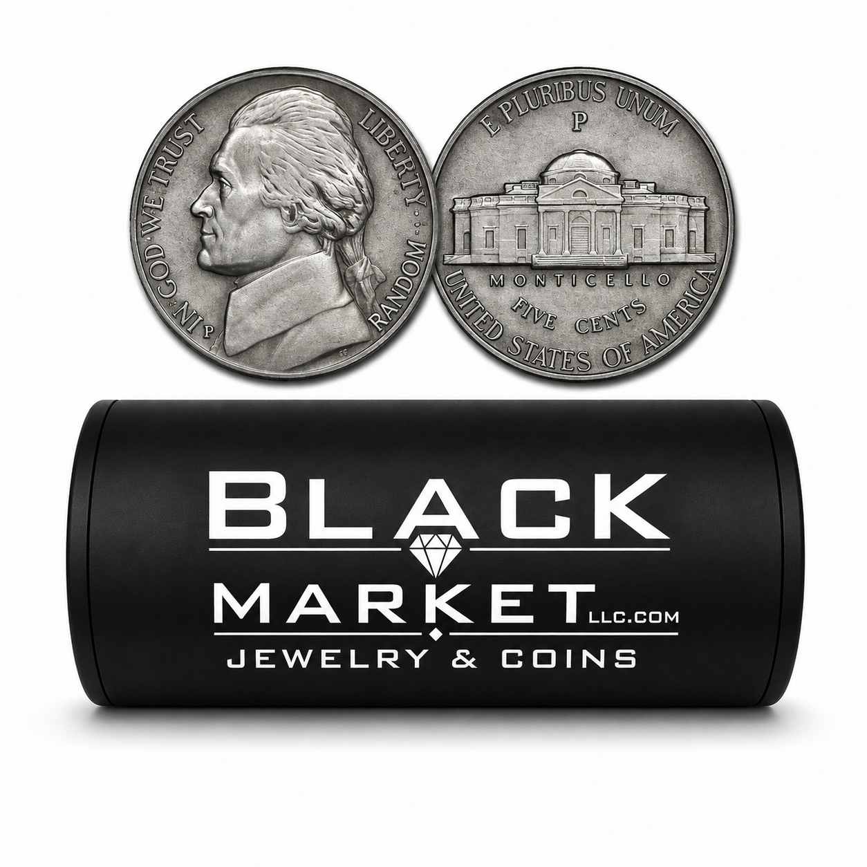 Bulk lot of 20 War Nickels with 35% silver from Black Market LLC, totaling over 1 oz of silver in junk silver coins.