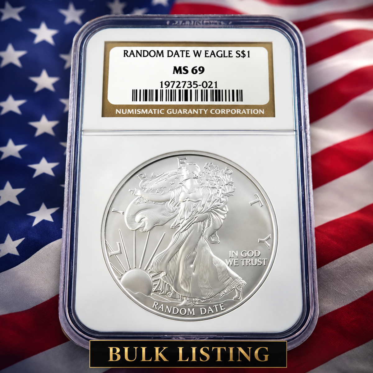 American Silver Eagle MS69 NGC Brown Label