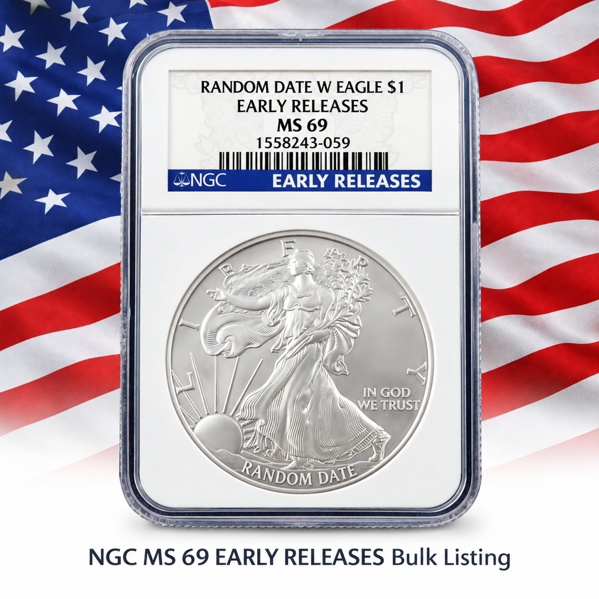 American Silver Eagle MS69 NGC Random Year