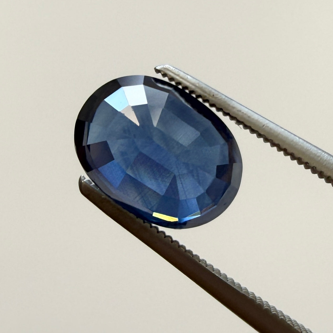 Oval GIA Blue Sapphire gemstone, 2.36ct heated natural sapphire with 8.70x6.47mm size, from Black Market LLC.