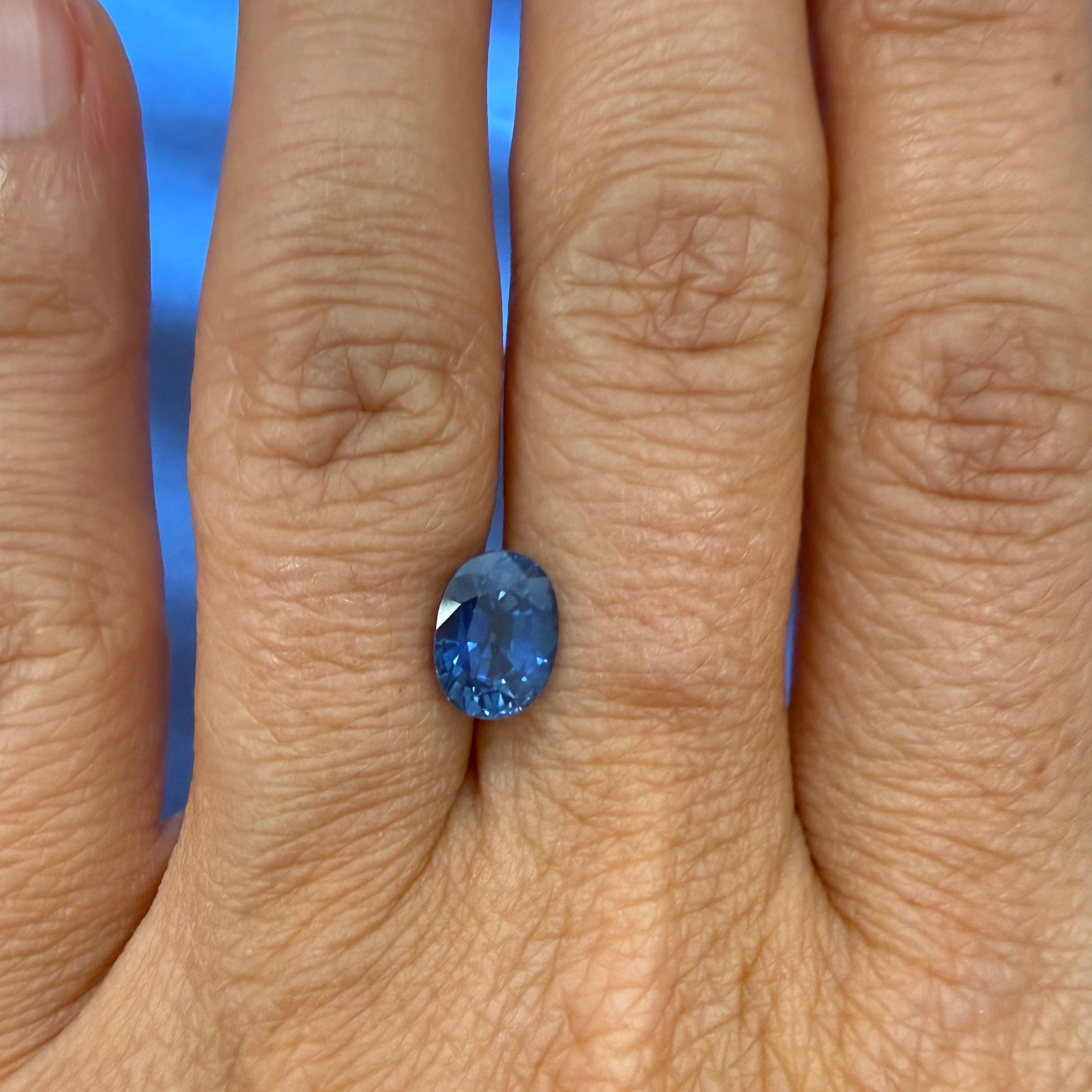 Oval GIA Blue Sapphire gemstone, 2.36ct heated natural sapphire, 8.70x6.47mm, from Black Market LLC.
