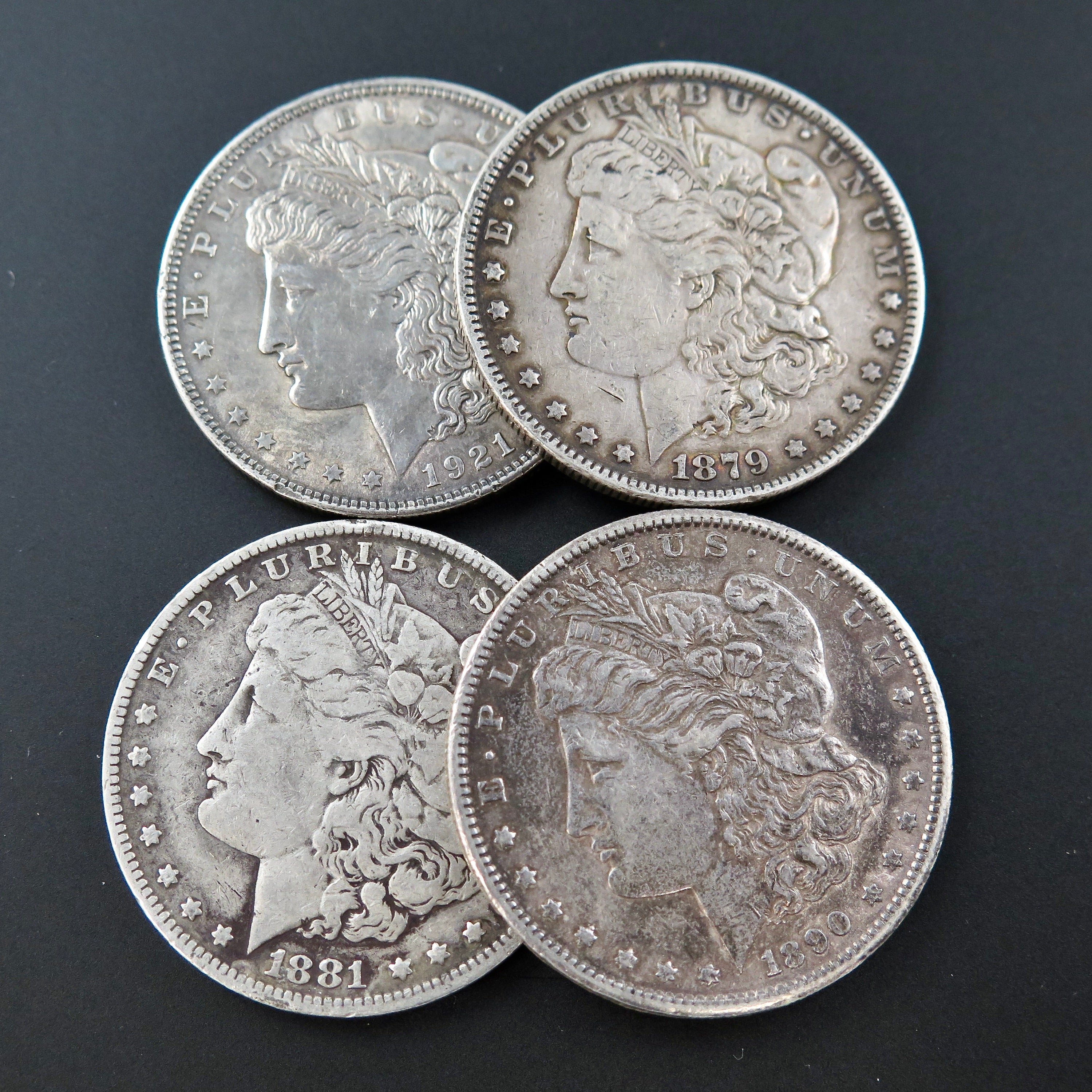 Black Market LLC Cull Morgan Silver Dollar, 90% silver, vintage coin from 1878–1921, random year, in bulk appearance
