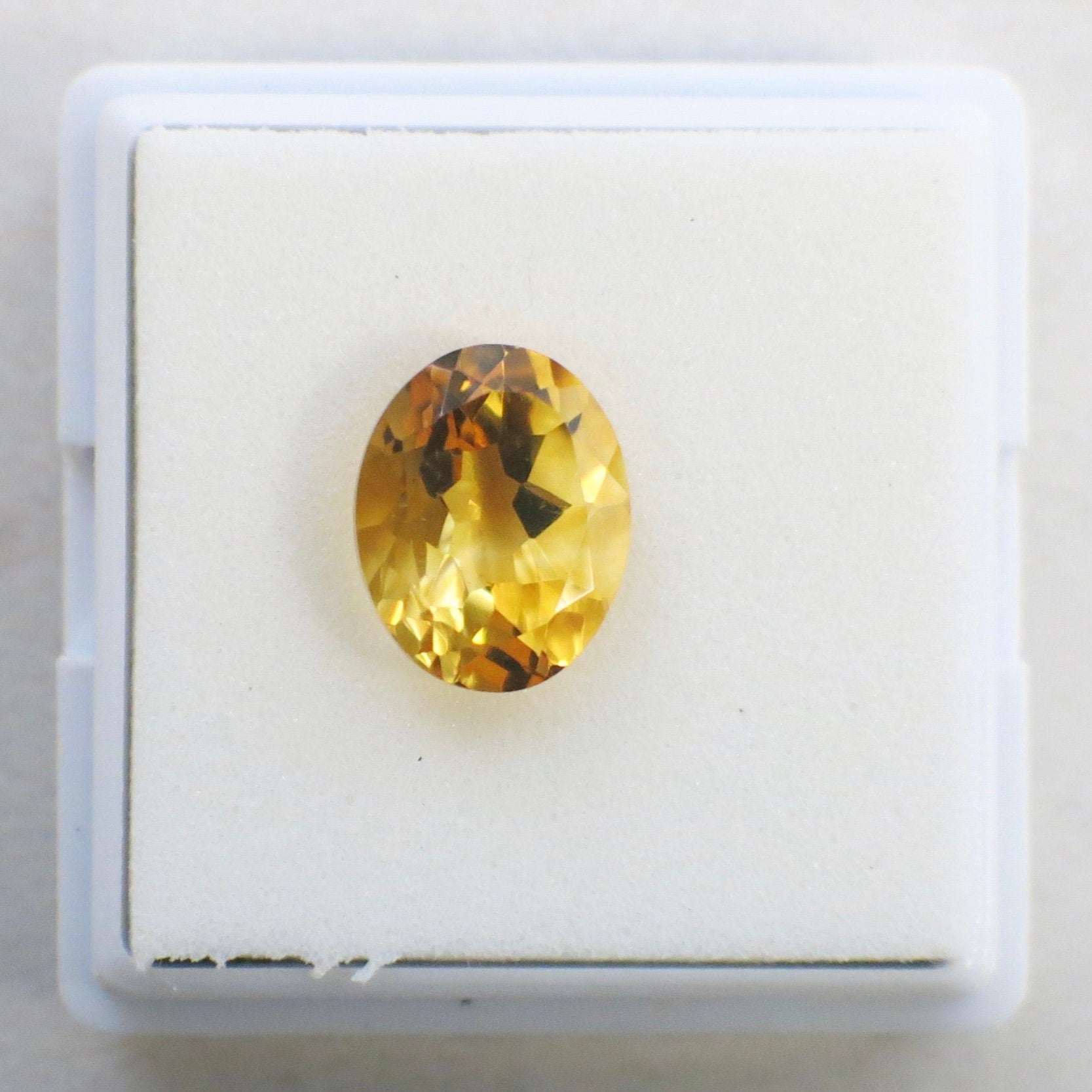2.78 Carat Citrine Oval Cut Loose Gemstone – 10x8mm Yellow-Orange Quartz - Black Market LLC