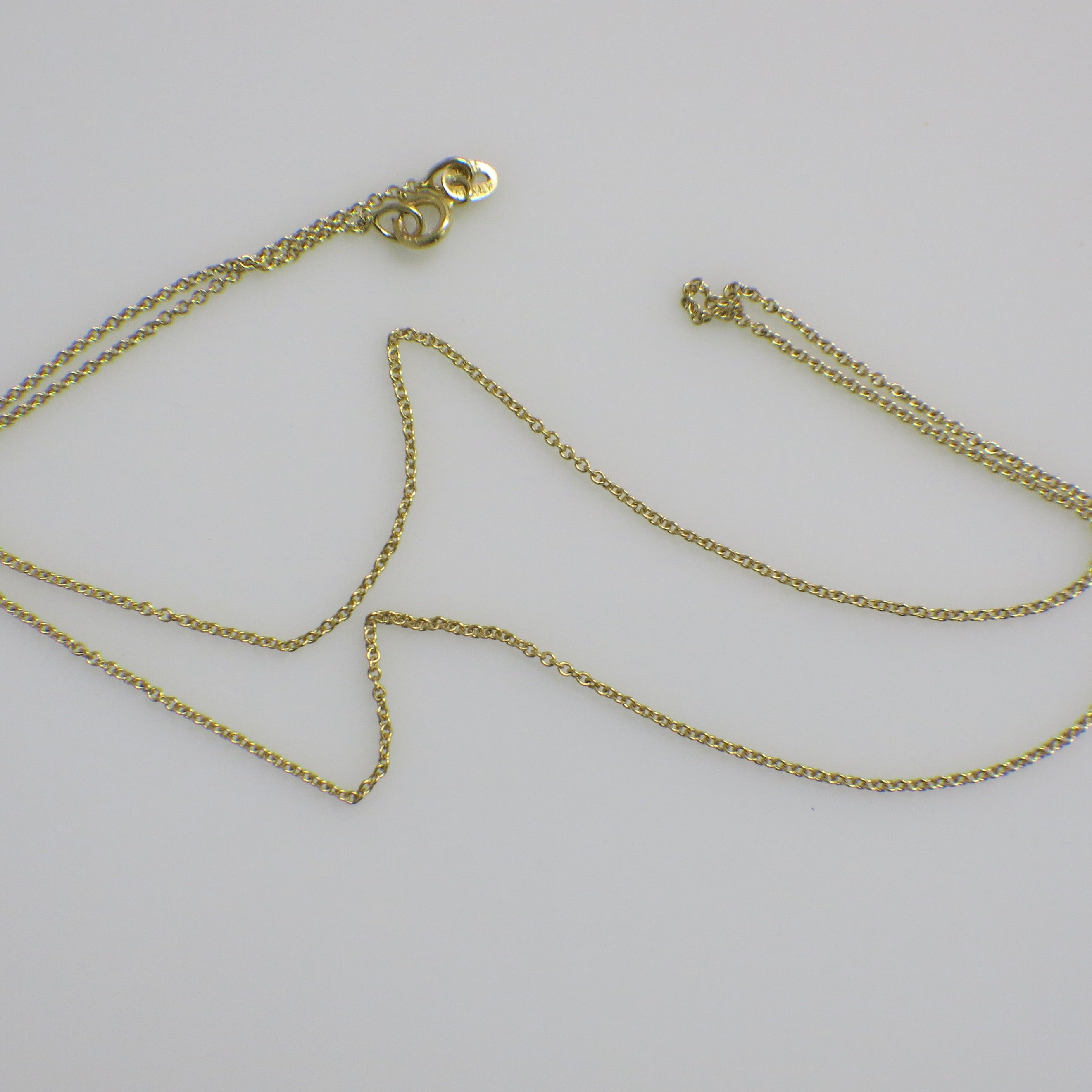 14K Yellow Gold Cable Chain Necklace – 16 Inch, .9MM, 1.1g - Black Market LLC