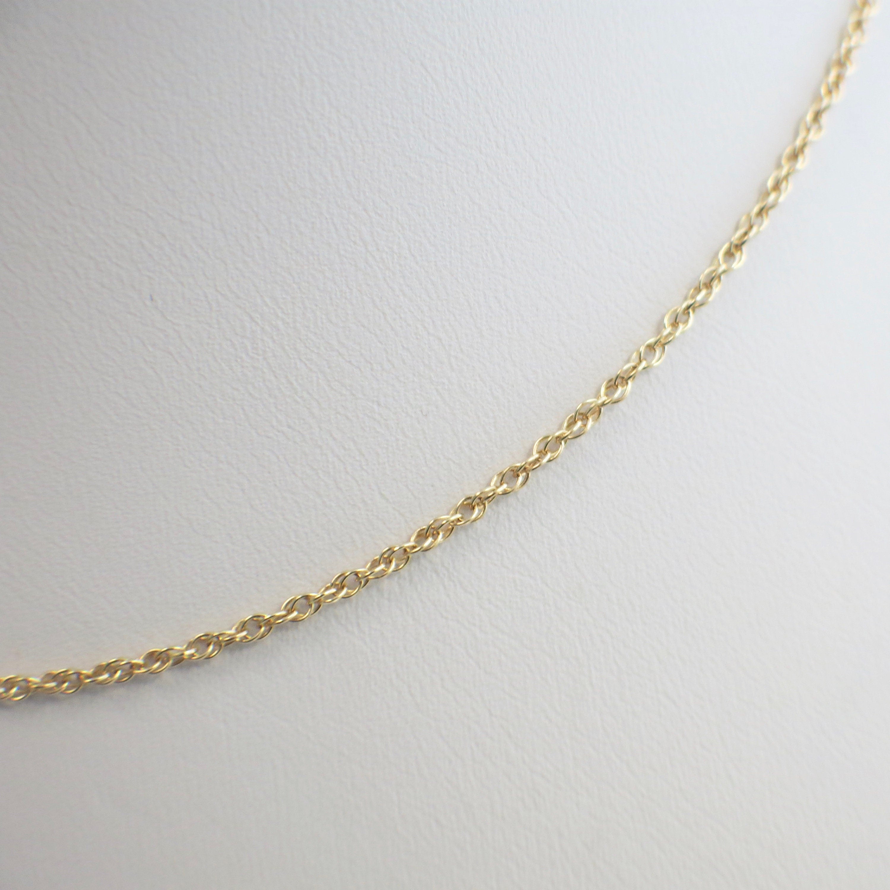 14K Yellow Gold Rope Chain Necklace – 18 Inch, 1.8 mm Solid Gold - Black Market LLC