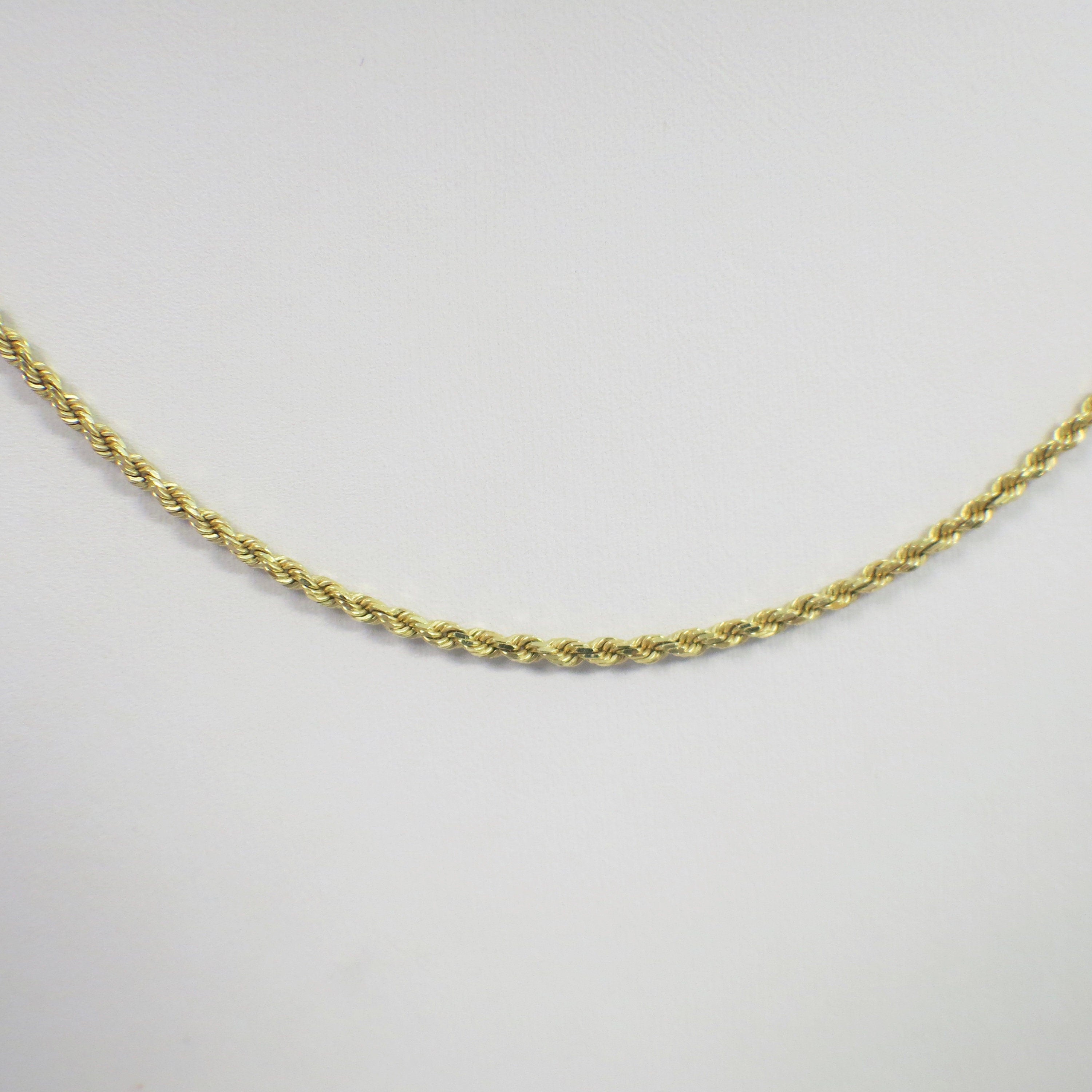 14K Yellow Gold Rope Chain Necklace – 20", 2.1 mm, 9.7 g, Unisex - Black Market LLC