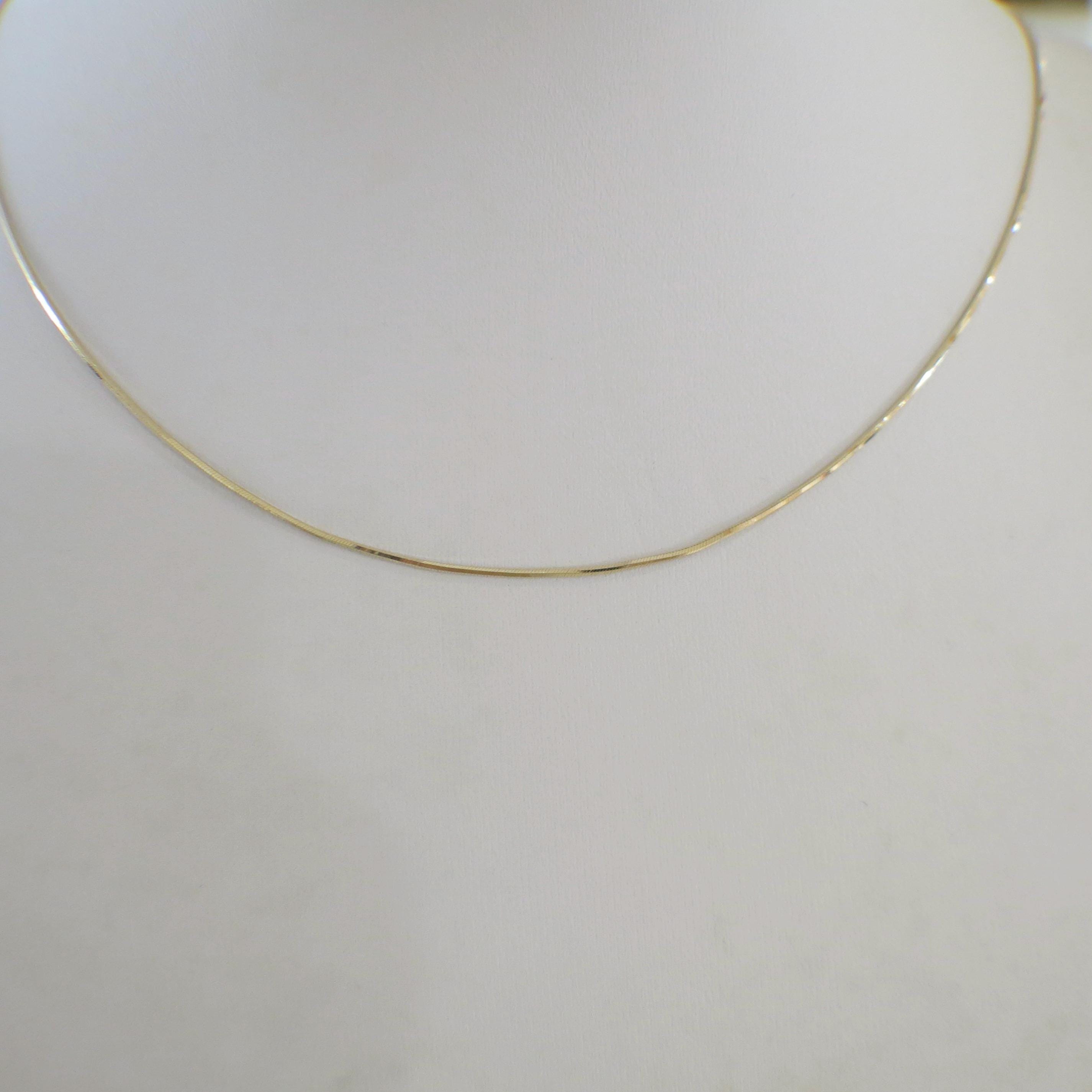 14K Yellow Gold Snake Chain Necklace – 18 Inch, 1 mm - Black Market LLC