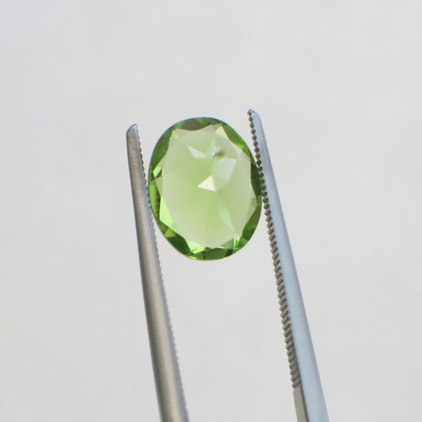 1.8 Carat Oval Peridot Loose Gemstone | Lime Green August Birthstone 9x7mm - Black Market LLC