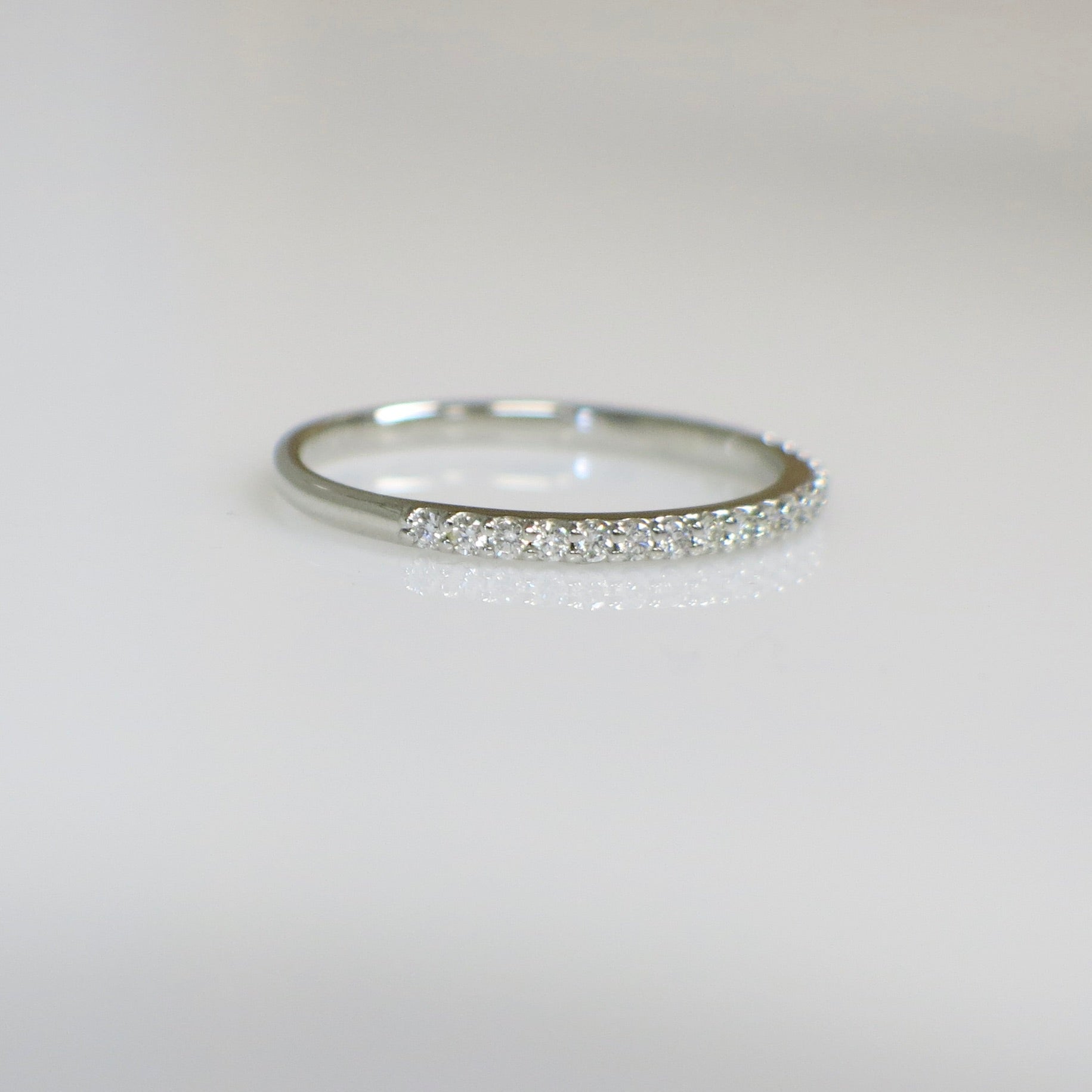 14K White Gold Diamond Anniversary Band .23 CTW SI2 G – Size 7.25 - Black Market LLC