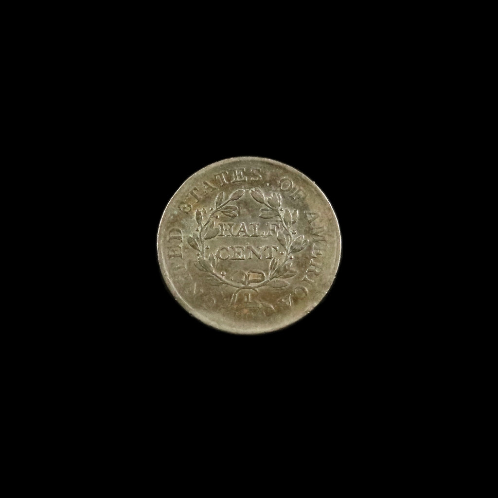 1806 Draped Bust Half Cent – Small 6, No Stems – Raw Early Copper - Black Market LLC