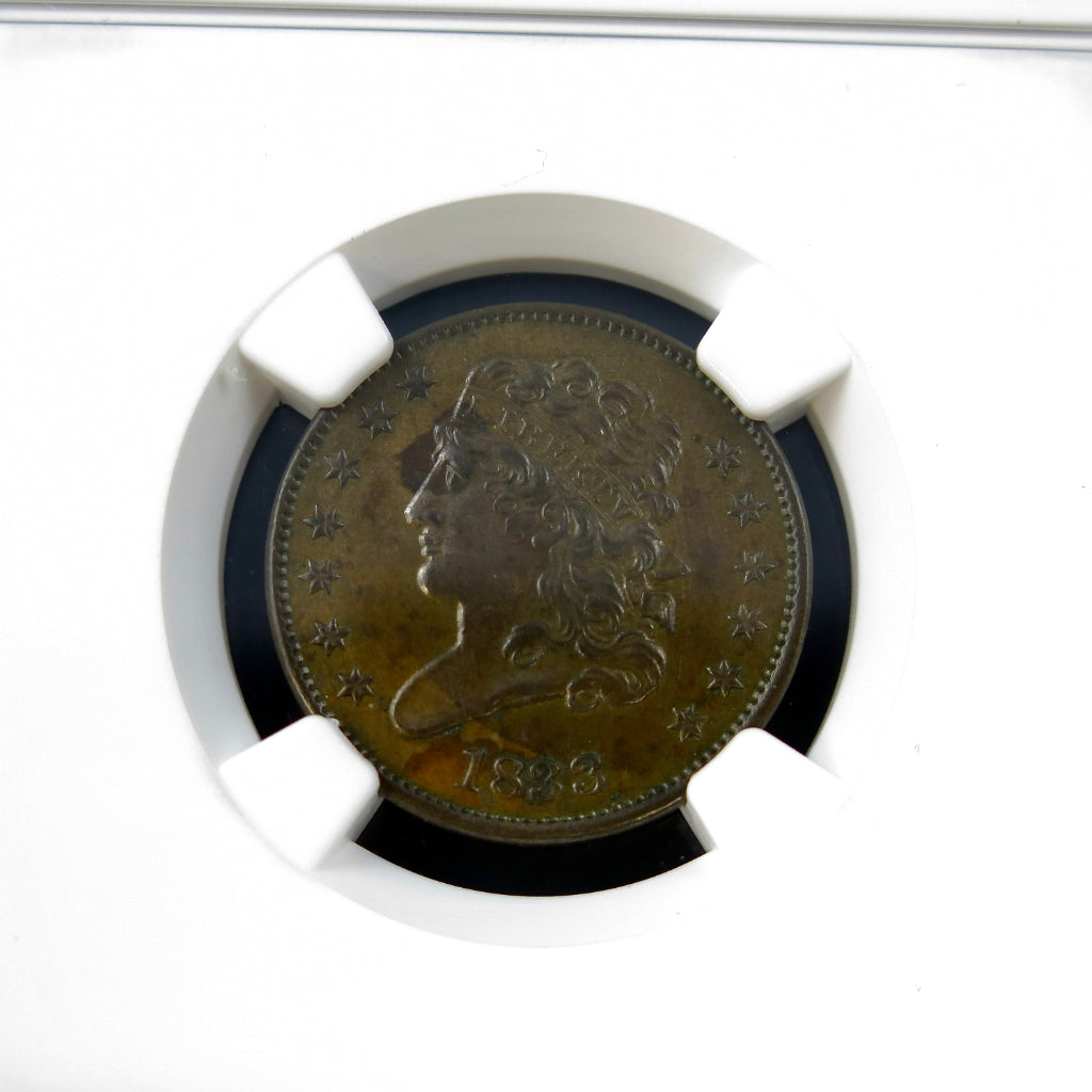 1833 Classic Head Half Cent – NGC Details – Cohen #1 Variety – Early U.S. Copper Coin - Black Market LLC