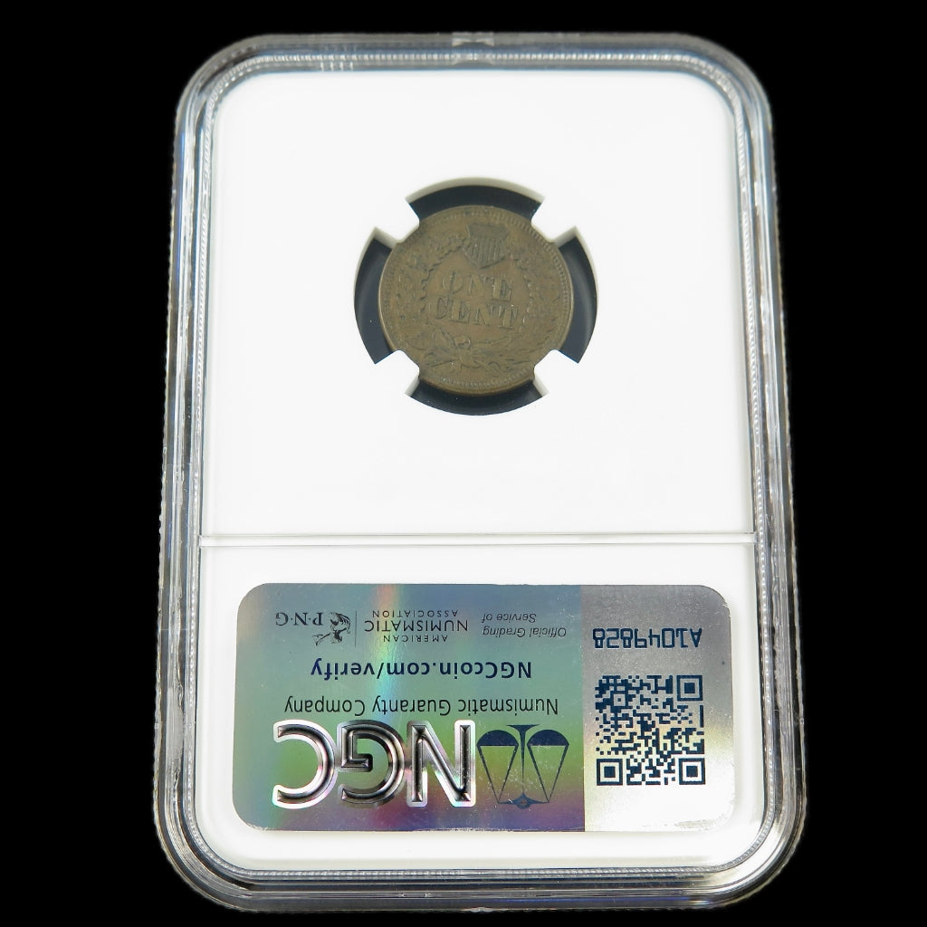 1864 Indian Head Cent – L on Ribbon – NGC AU53 BN – Bronze U.S. One Cent Coin - Black Market LLC