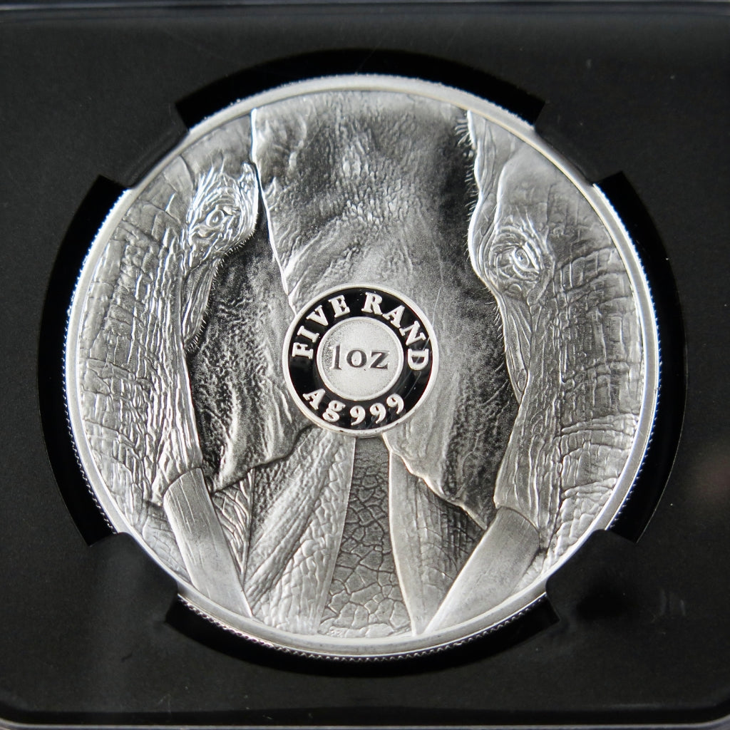 2021 Big 5 Elephant – 1 oz Silver – NGC PF70 UC – FDOI – Gold Label