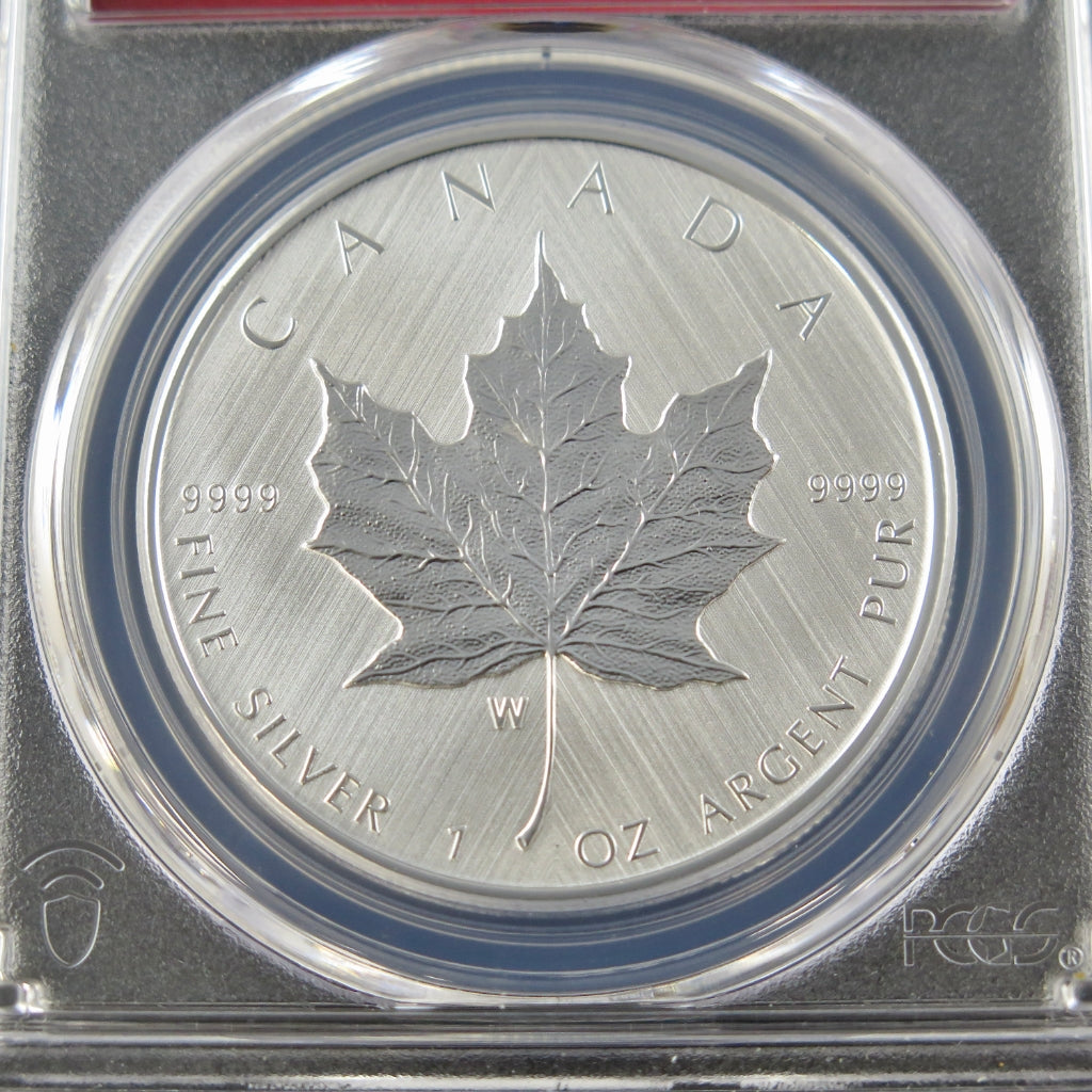 2021-W Canada Maple Leaf – 1 oz Silver – PCGS SP70 – First Strike – Blunt Signed