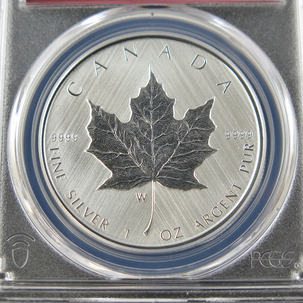 2021-W Canada Maple Leaf – 1 oz Silver – PCGS SP70 – First Strike – Blunt Signed