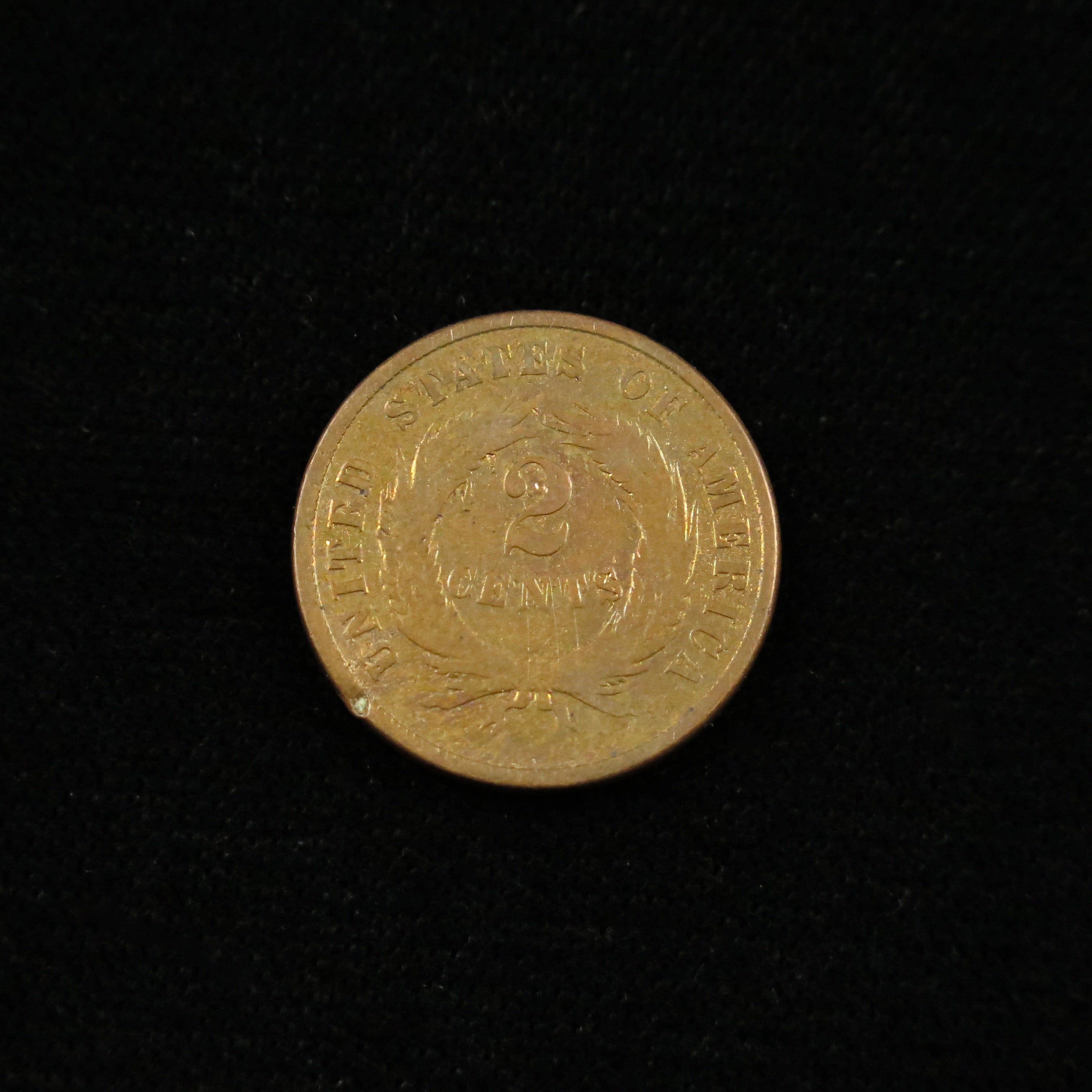 1871 Two Cent Piece – VG – Raw – Scarce Late-Date U.S. Copper Coin - Black Market LLC