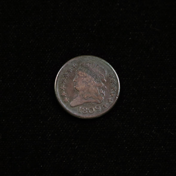 1809/6 Half Cent Classic Head 9 Over Inverted 9