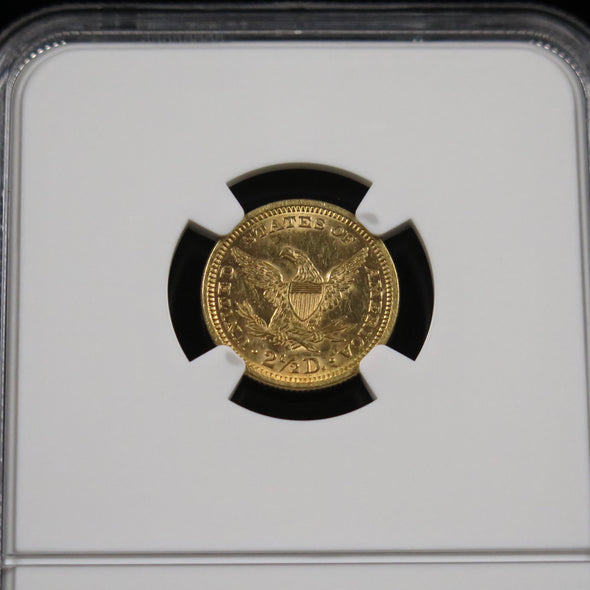 1873 Quarter Eagle 2.50 Liberty Head Dollar Gold Coin Closed 3 NGC AU58