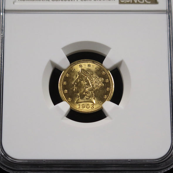 1903 Quarter Eagle 2.50 Liberty Head Dollar Gold Coin NGC MS63