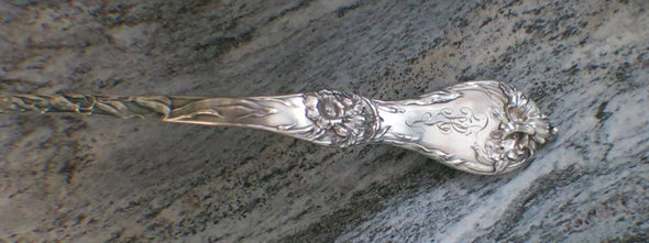 Rare Sterling Silver Reed & Barton 15 Inch Punch Ladle Les Cinq Fleurs Pattern