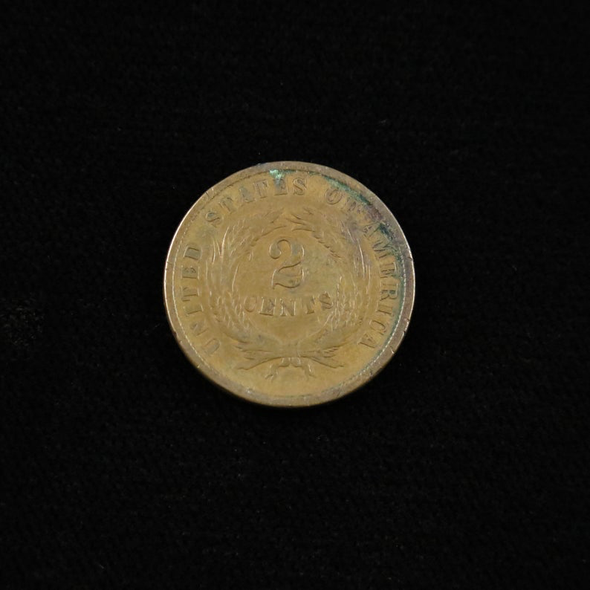 1864 Two Cent Piece Large Motto