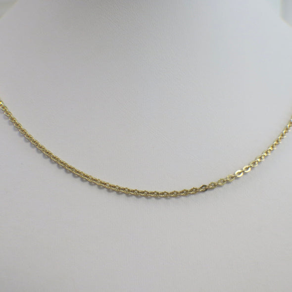 14K Yellow Gold Chain Necklace 20 Inch | Solid Gold Layering Chain | Unisex Gold Chain | 2.6MM Yellow Gold Necklace