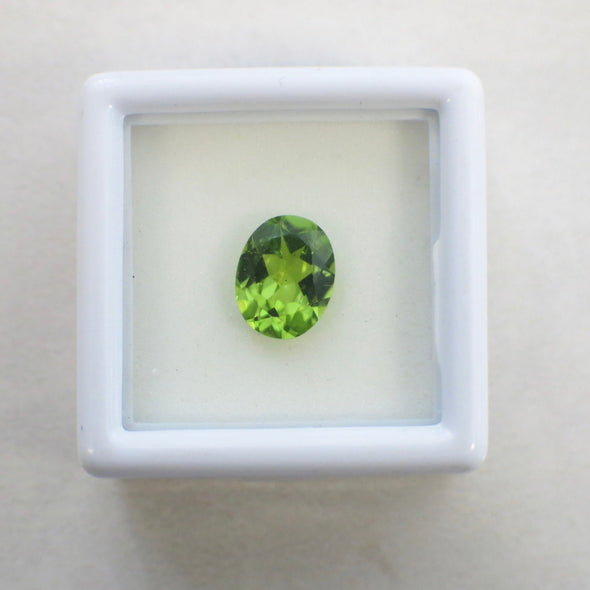1.8 Carat Oval Peridot Loose Gemstone Lime Green August Birthstone