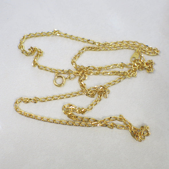 14K Yellow Gold Oval Curb Chain Necklace – 24", 2.2 mm, 7.3 g - Black Market LLC