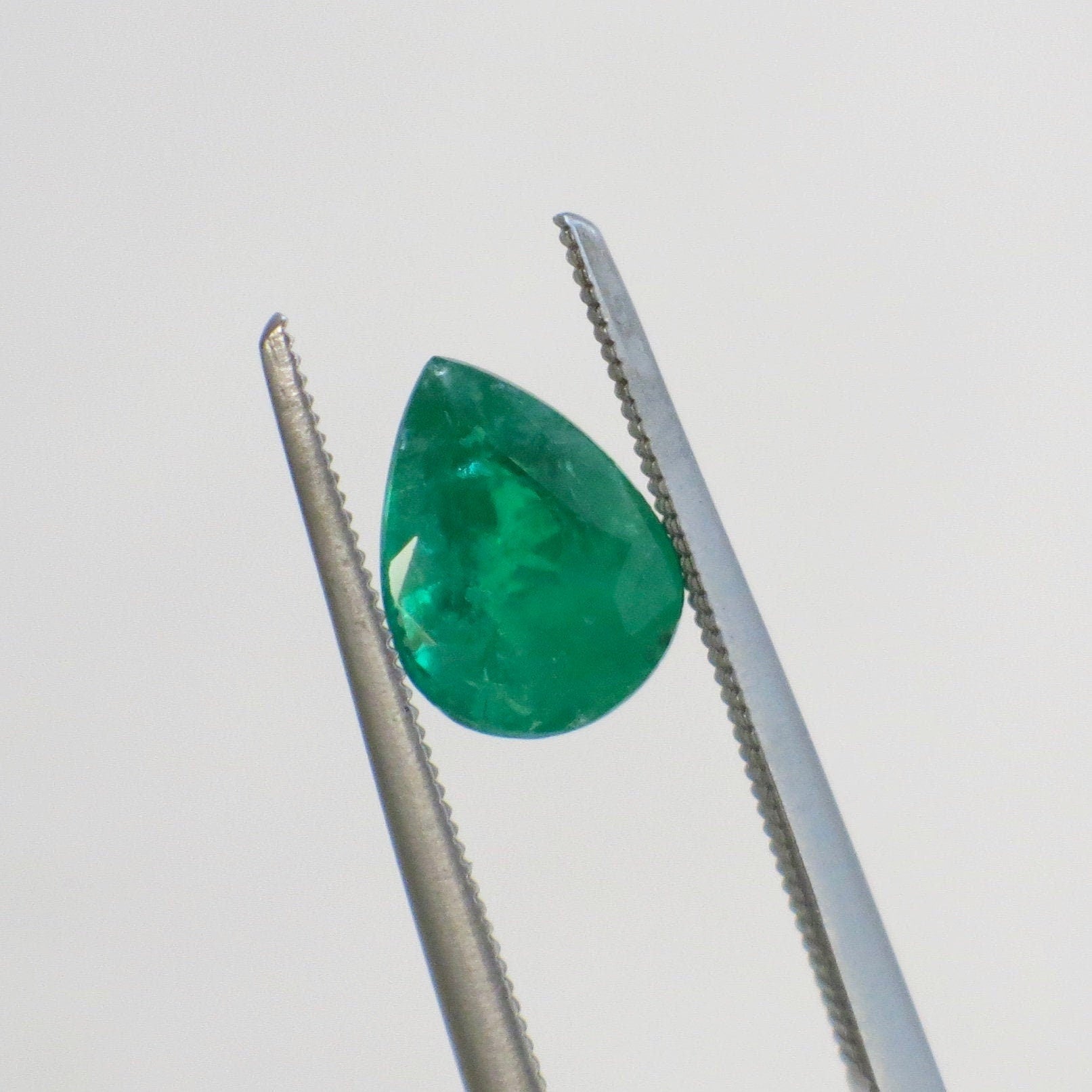 Natural Pear Cut Emerald | 0.94 Carat Loose Green Gemstone for Custom Jewelry - Black Market LLC