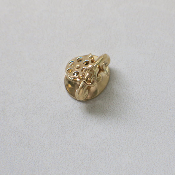 14K Yellow Gold Rotary Dial Telephone Charm Vintage "I Love U" Bracelet Pendant