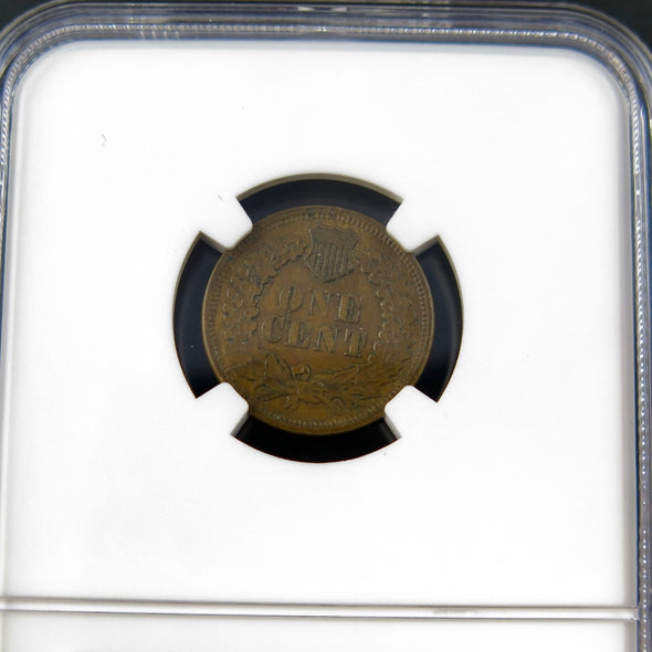 1864 Indian Head Cent – L on Ribbon – NGC AU53 BN – Bronze U.S. One Cent Coin