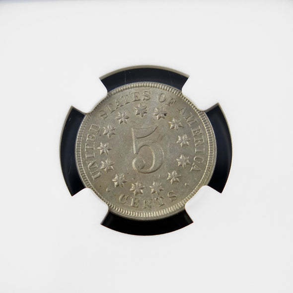 1869 Shield Nickel – Reverse of 1867 – NGC AU Details – Early U.S. Five Cent Coin