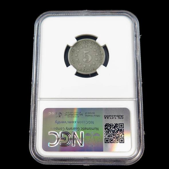 1879 Shield Nickel – NGC VF25 – Key Date Five Cent Coin