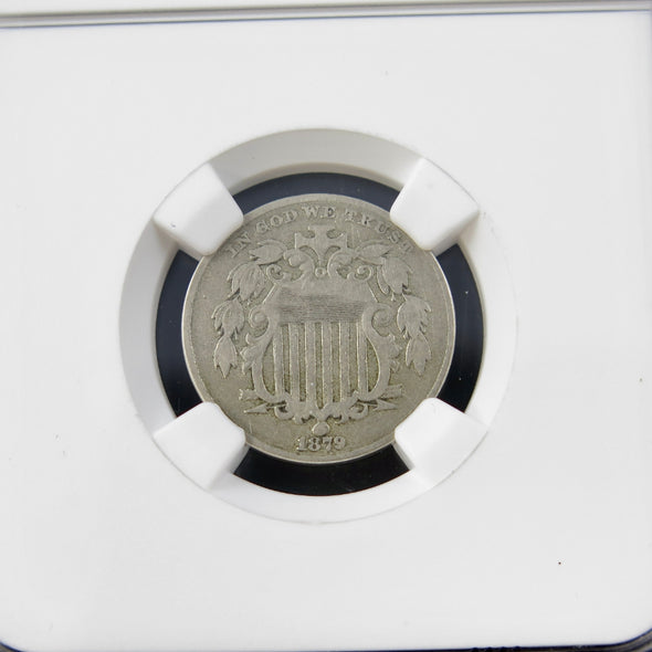 1879 Shield Nickel – NGC VF25 – Key Date Five Cent Coin