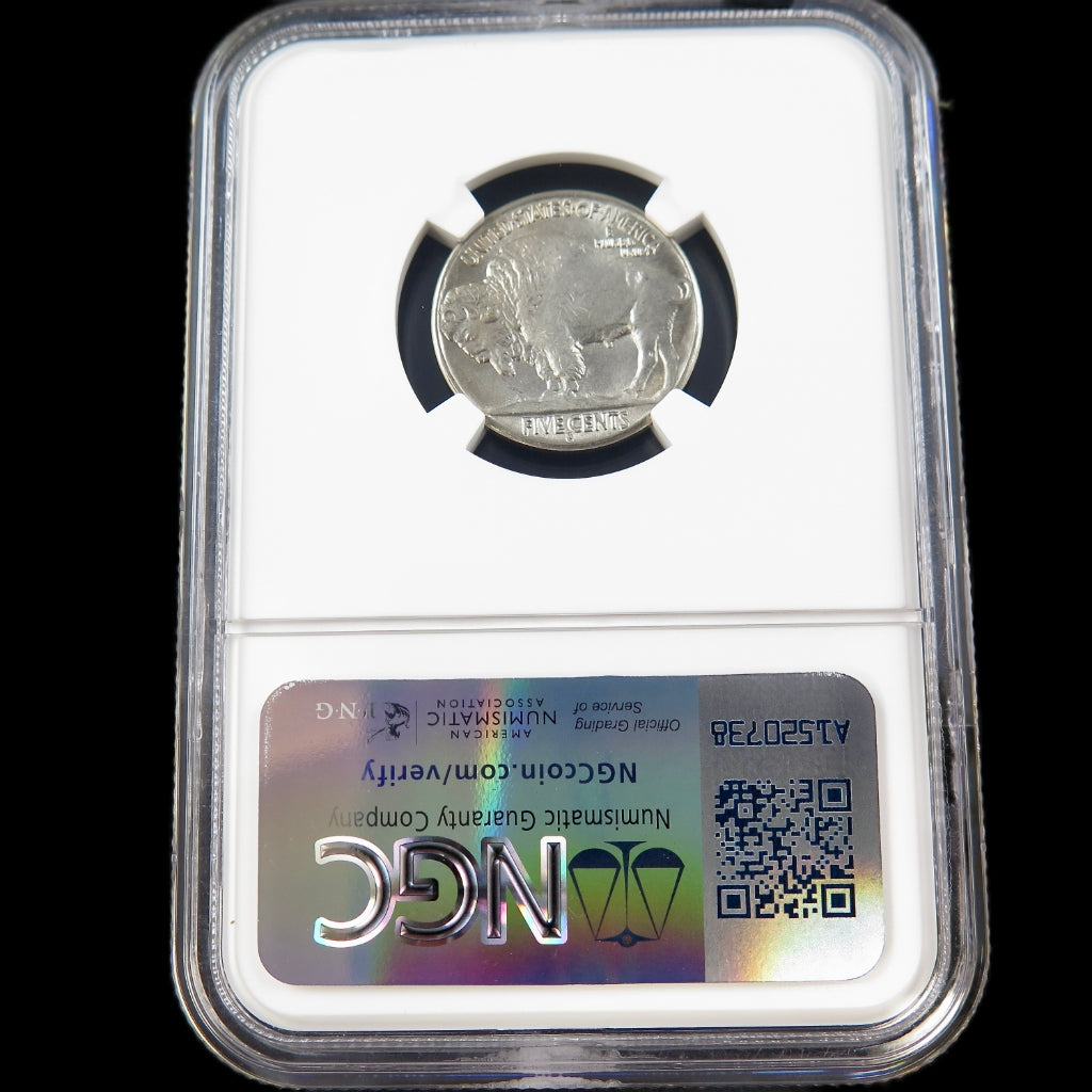 1936-S/S Buffalo Nickel – FS-501 Repunched Mintmark – NGC MS63 – Early U.S. Five Cent Coin - Black Market LLC