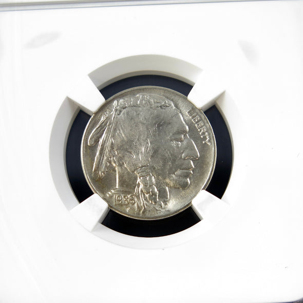 1936-S/S Buffalo Nickel – FS-501 Repunched Mintmark – NGC MS63 – Early U.S. Five Cent Coin