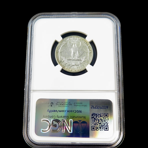 1964-D Washington Quarter – D/D Repunched Mintmark – NGC AU58 – Certified U.S. Silver Coin (Copy)