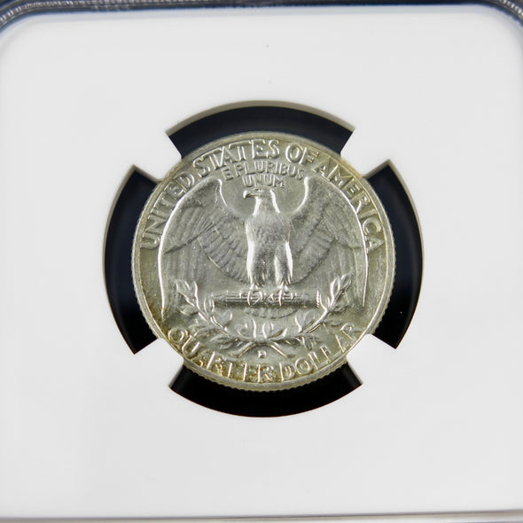 1964-D Washington Quarter – D/D Repunched Mintmark – NGC AU58 – Certified U.S. Silver Coin (Copy)