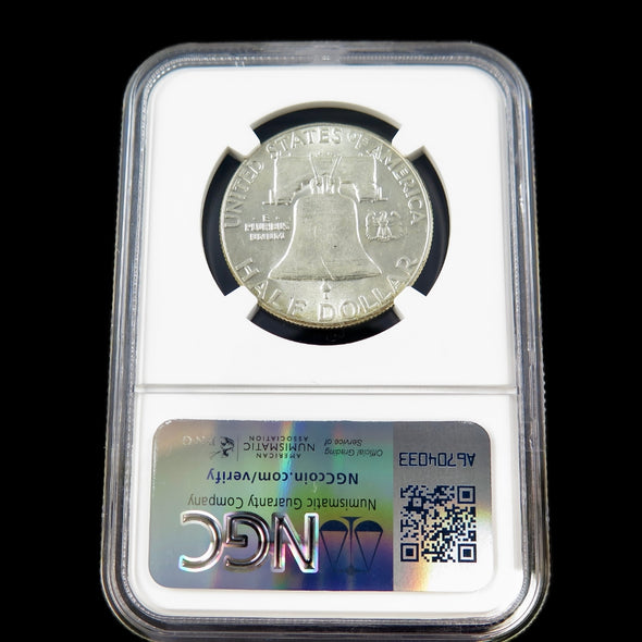 1951 Franklin Half Dollar – Bugs Bunny Variety – NGC AU58 – Certified U.S. Silver Coin