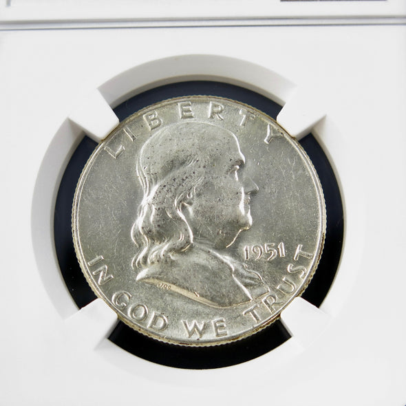 1951 Franklin Half Dollar – Bugs Bunny Variety – NGC AU58 – Certified U.S. Silver Coin