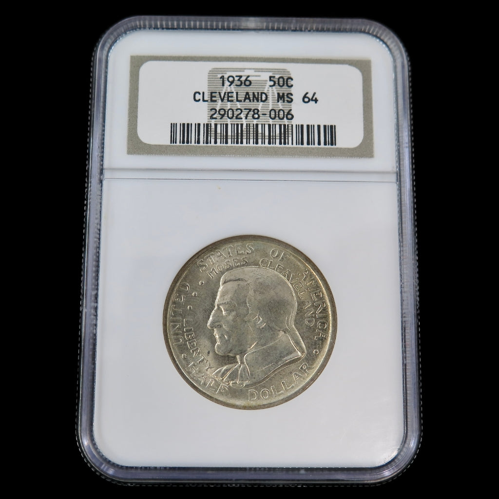 1936 Cleveland Centennial Half Dollar – NGC MS64 – Silver Commemorative - Black Market LLC