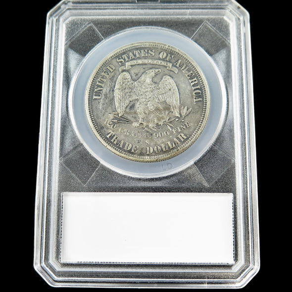 1877-S Trade Dollar – Raw AU Details – Early U.S. Silver Dollar