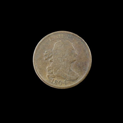 1804 Draped Bust Half Cent – Spike Chin C-5 Variety – Historical U.S. Copper