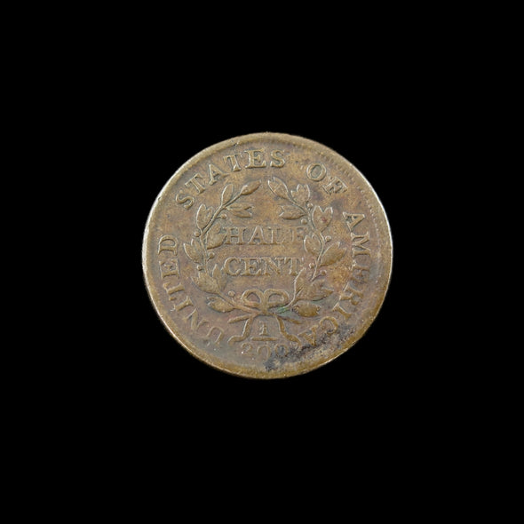1804 Draped Bust Half Cent – Spike Chin C-5 Variety – Historical U.S. Copper