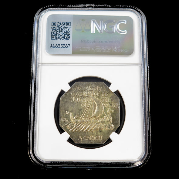 1925 Norse American Medal – Thick Planchet – Silver – NGC MS64 – U.S. Commemorative Issue